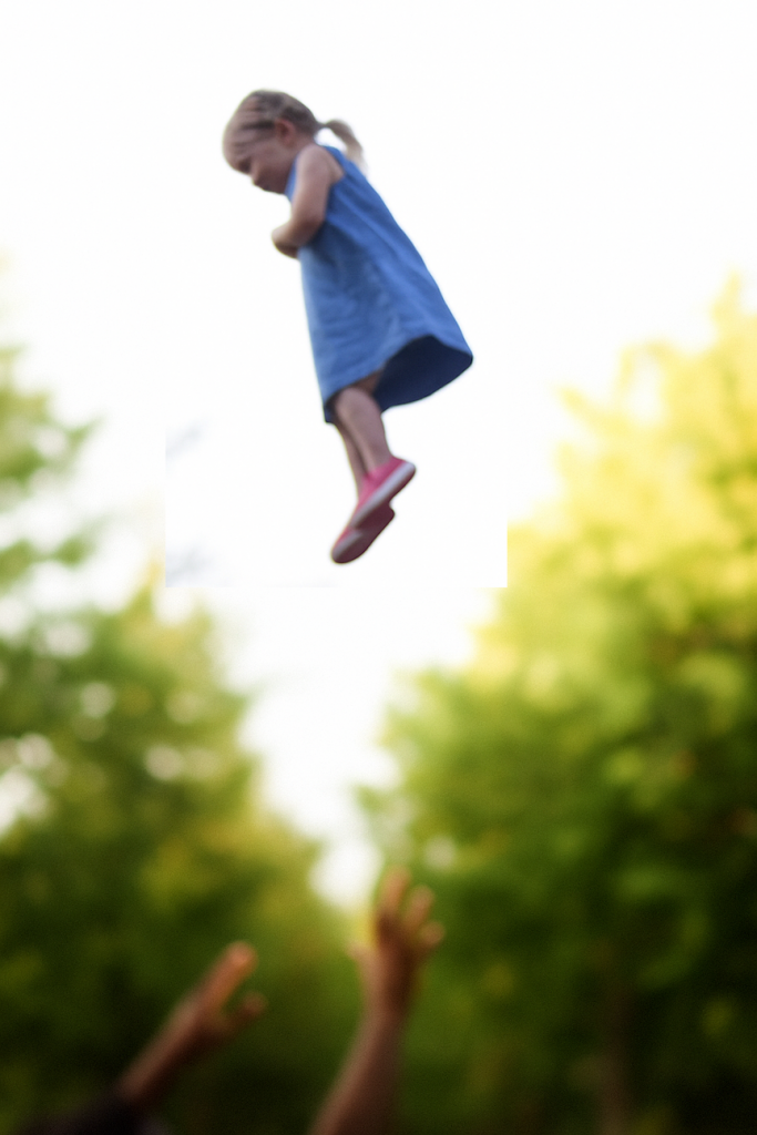 Little girl flying