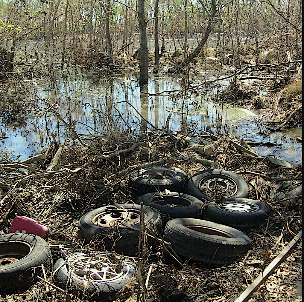 abandoned tire graveyard