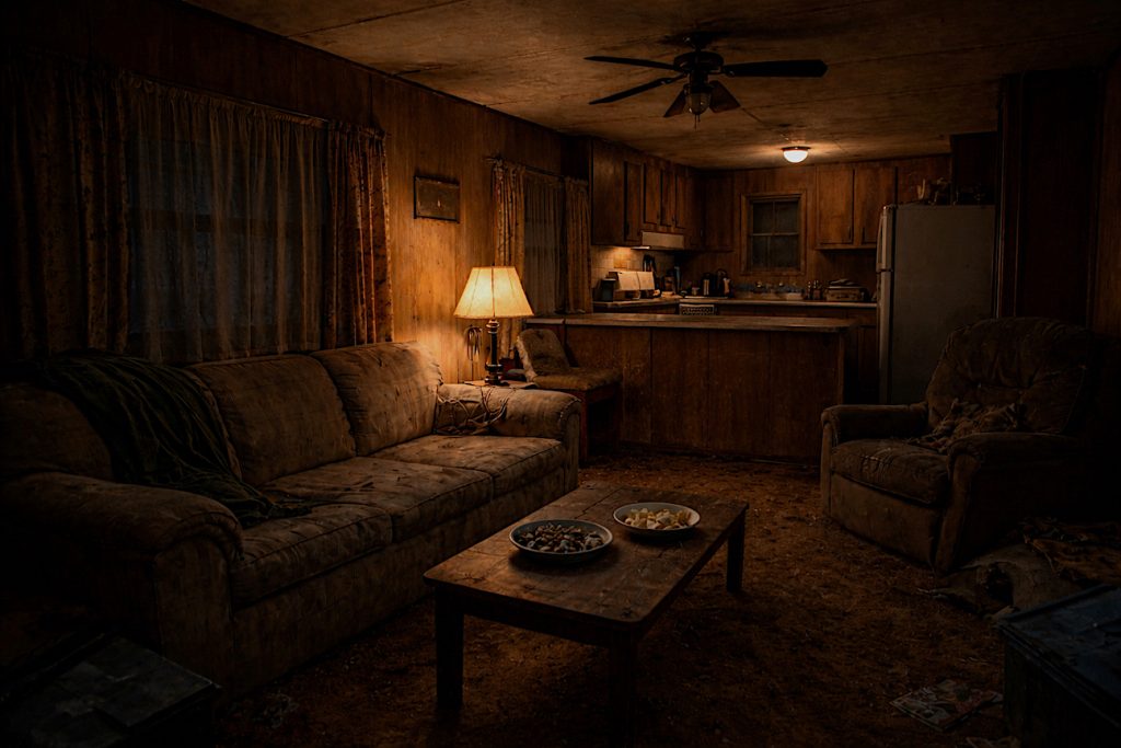 inside living room mobile home